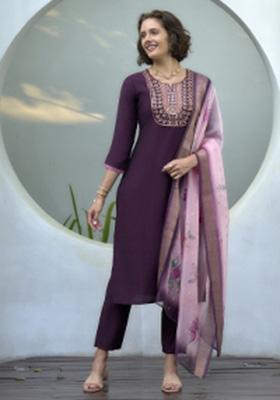 Multi Color Printed Vatican Salwar Kameez With Dupatta