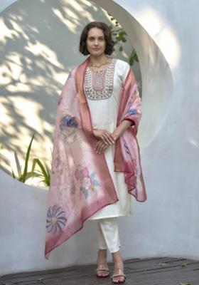 Multi Color Printed Vatican Salwar Kameez With Dupatta