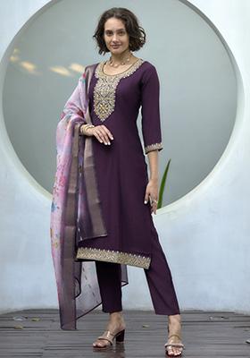 Multi Color Printed Vatican Salwar Kameez With Dupatta