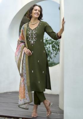 Multi Color Printed Vatican Salwar Kameez With Dupatta