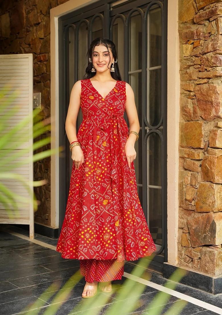 Multicolor Printed Muslin Salwar Kameez