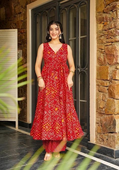 Multicolor Printed Muslin Salwar Kameez