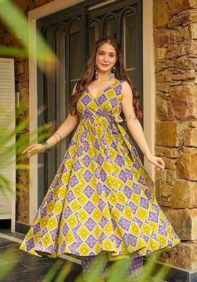 Multicolor Printed Muslin Salwar Kameez