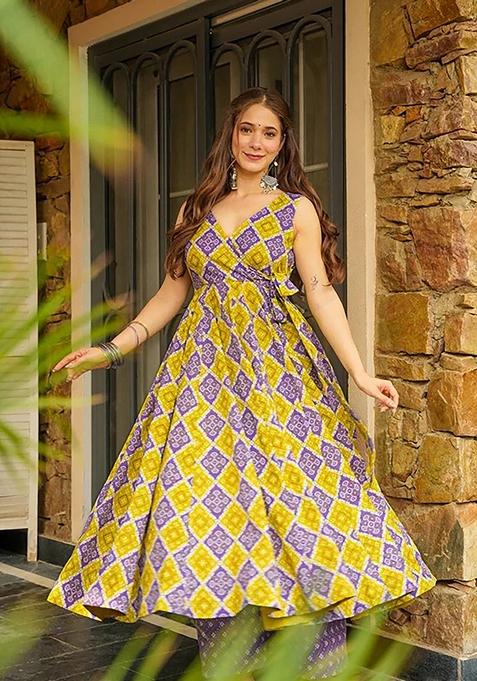 Multicolor Printed Muslin Salwar Kameez