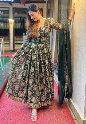 Multi Embroidery Georgette Salwar Kameez With Dupatta