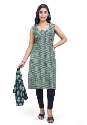 Blue Printed Cotton Tunics