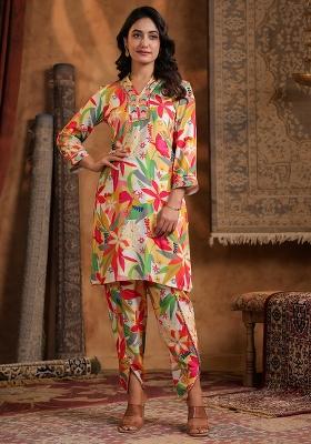 Multi Floral Printed Rayon Co Ord Set