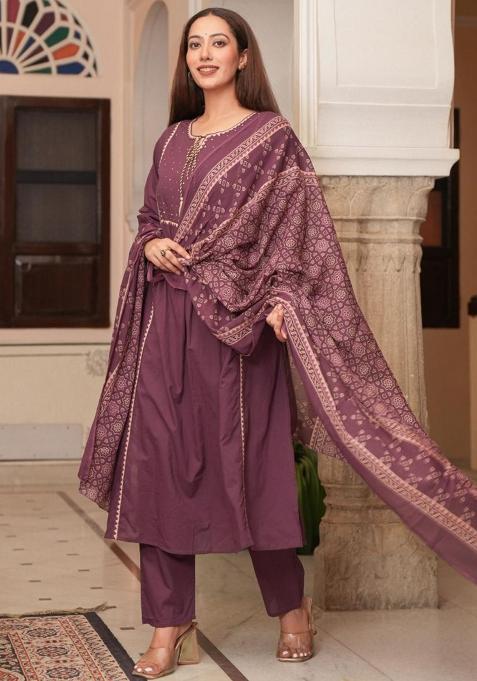 Multicolor Hand  Dori Work  Cotton Kurta Set