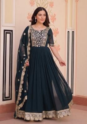 Rama Embroidered Georgette Gowns