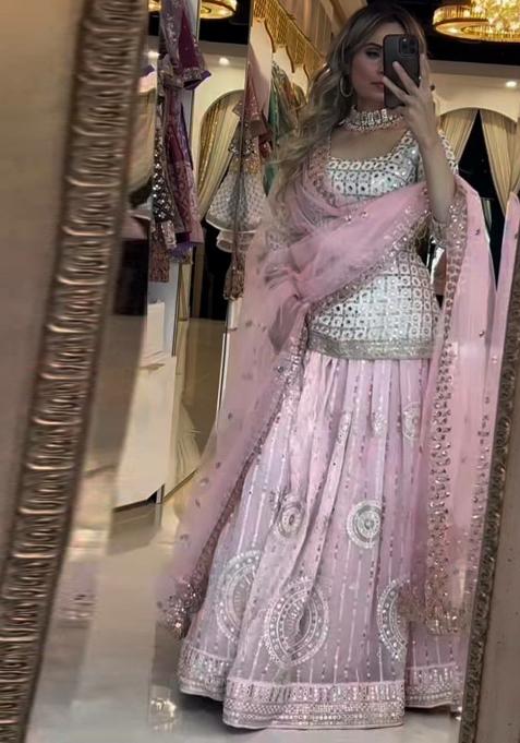 White Embroidery Blended Kurta Set