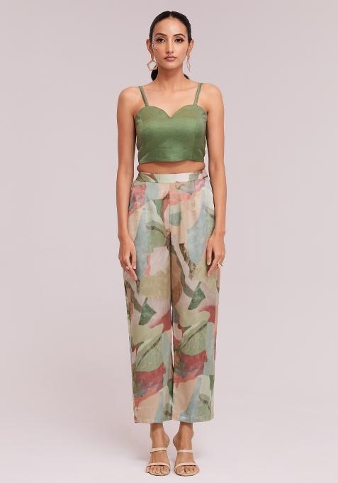 Multicolor Embroidered Blended Co Ord Set