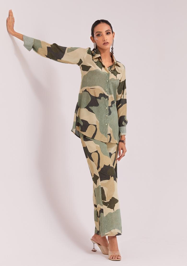 Multicolor Embroidered Blended Co Ord Set