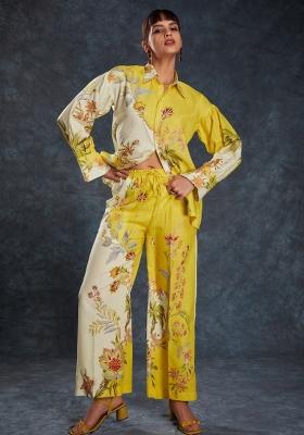 Multicolor Embroidered Blended Co Ord Set