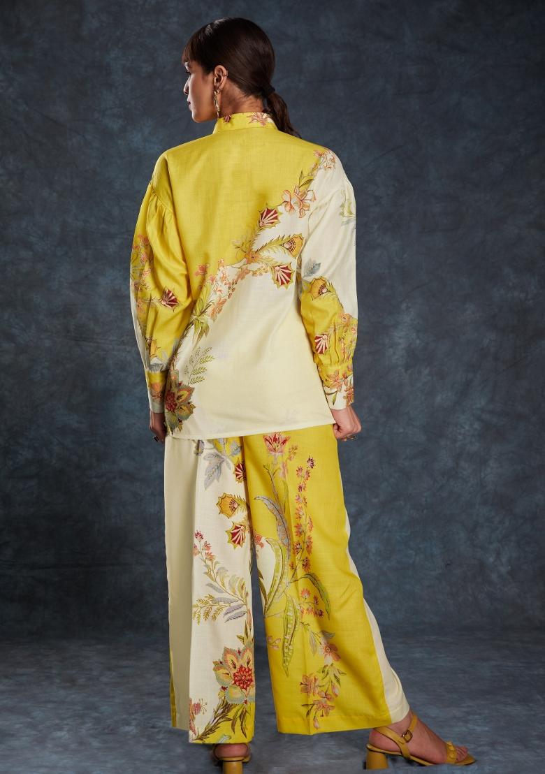 Multicolor Embroidered Blended Co Ord Set