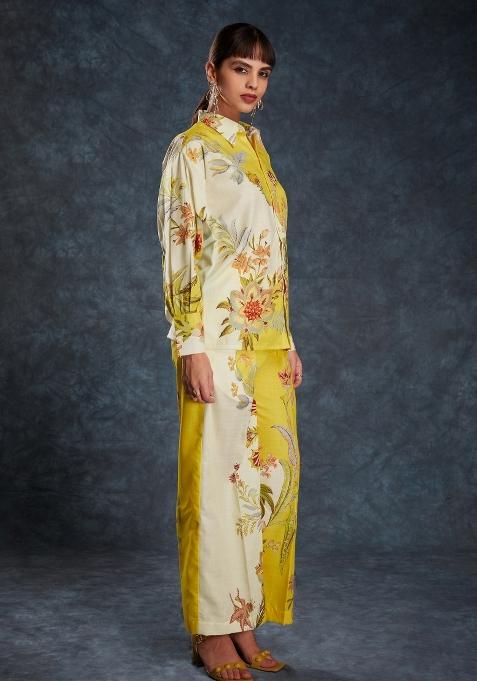 Multicolor Embroidered Blended Co Ord Set