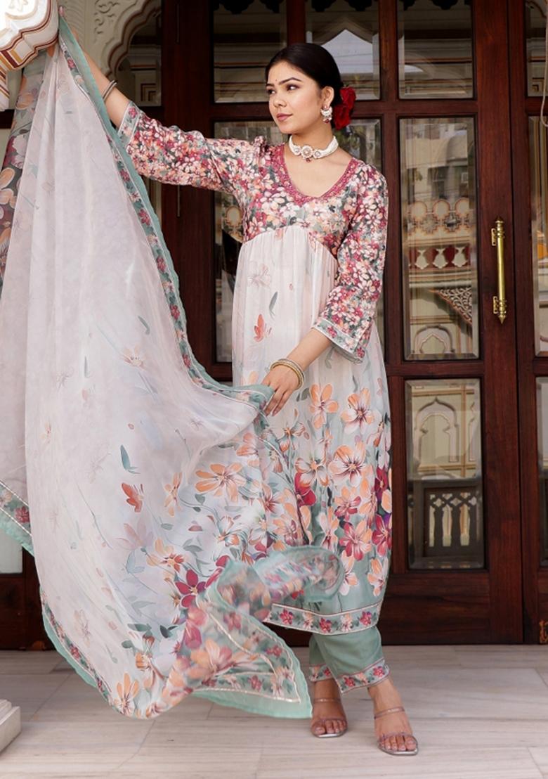 Maroon Printed Modal Muslin Suit Set - Indya