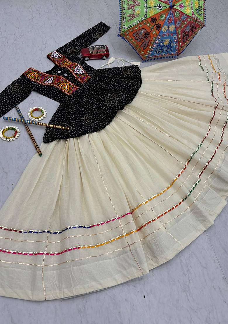 Green Bandhani Georgette Sharara Set - Indya