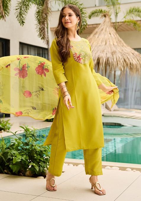 Liril Embroidery Rayon Kurta Set