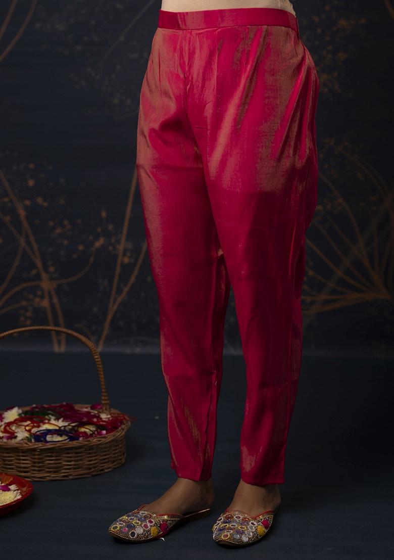 Olive Green Embroidered Simar Silk Kurta Set With Dupatta - Indya