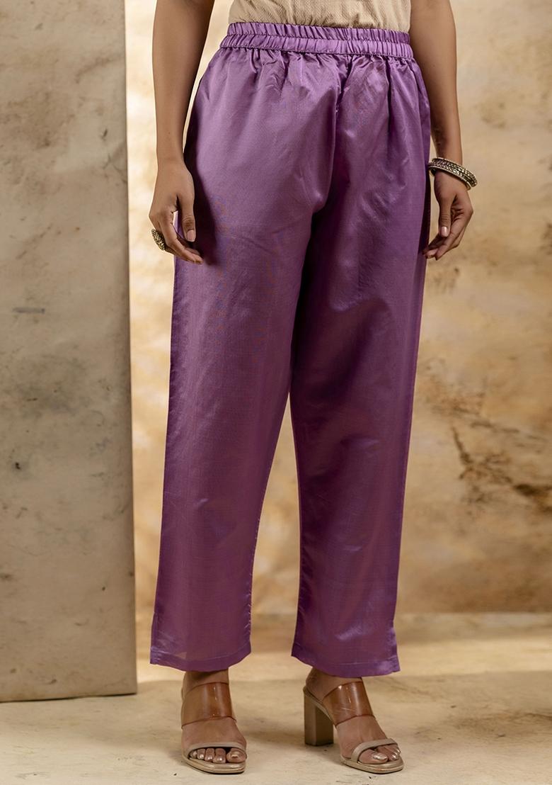 Dusty Pink Embroidered Cotton Blend Kurta Set With Dupatta - Indya