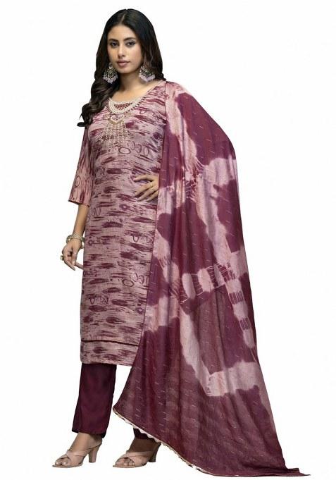 Multicolor Embroidered Cotton Blend Kurta Set