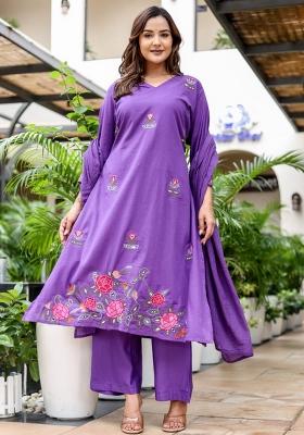 Multicolor Embriodery Cotton Kurta Set