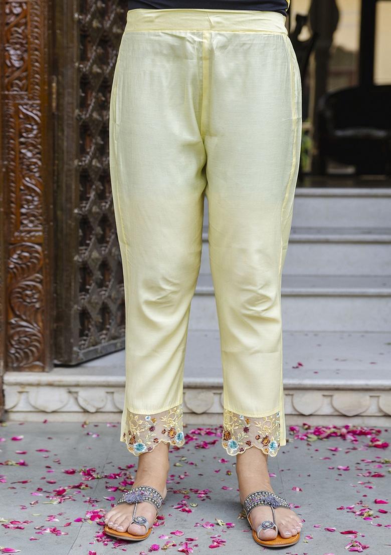 Yellow Embroidery Silk Kurta Set