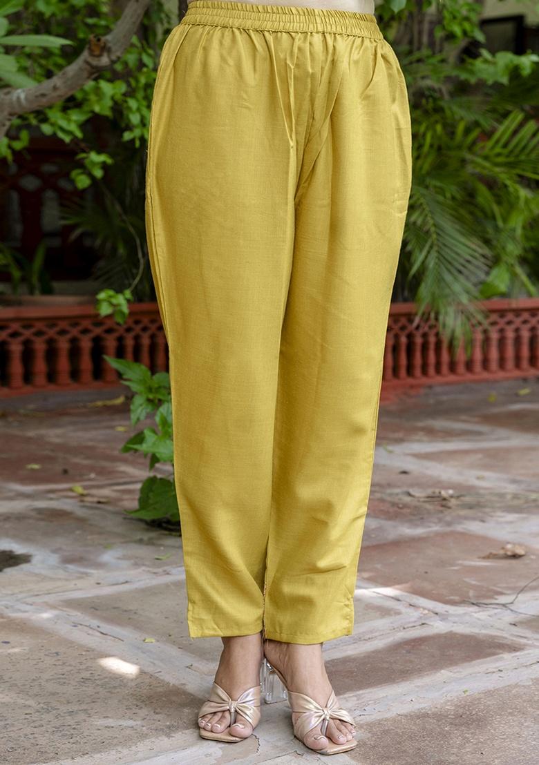 Mehendi Embroidery Cotton Kurta Set - Indya