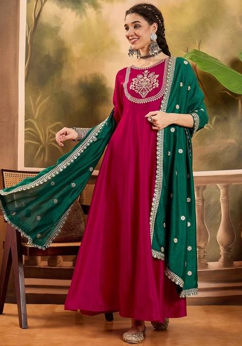 Rani Embroidered Poly Blended Gown