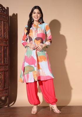 Gajri Printed Muslin Punjabi Suit