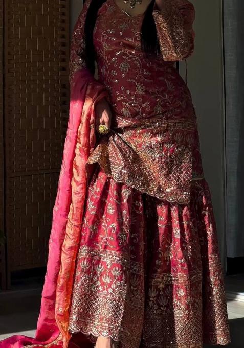 Pink Cotton Micro Cotton Salwar Suit