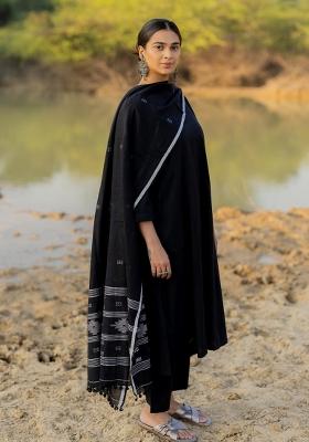 Pink Solid Chanderi Kurta Set