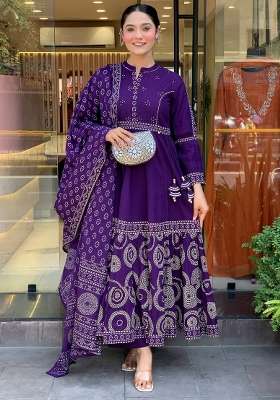 Blue Embroidery Muslin Kurta Set