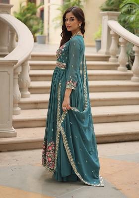 Rama Embroidery Georgette Kurta Set