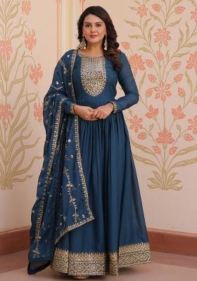 Rama Embroidery Georgette Kurta Set