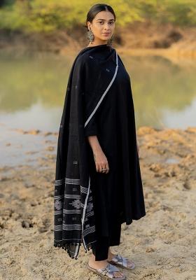 Pink Solid Chanderi Kurta Set