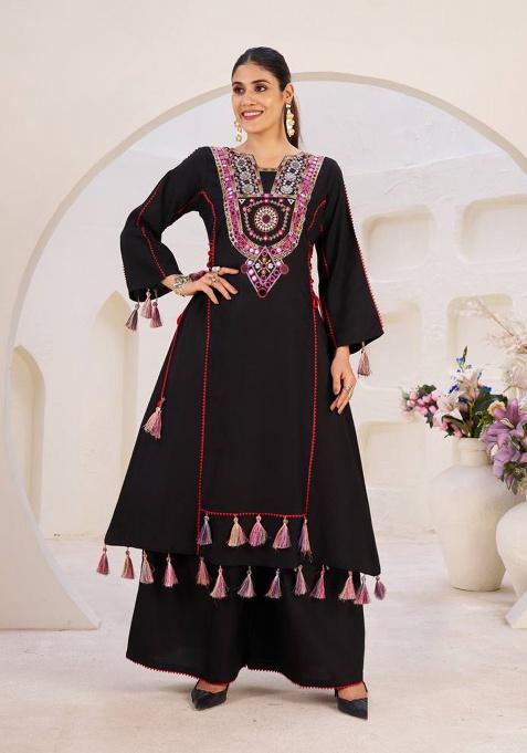 Black Mirror Work Rayon Cord Set