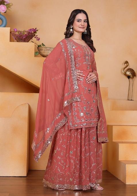 Black Embroidery Georgette Salwar Suit