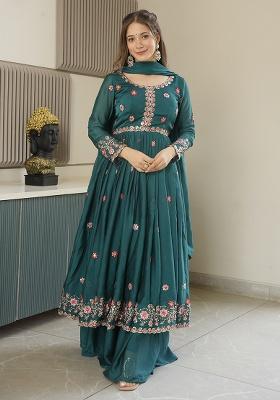 Rama Printed Silk Salwar Suit