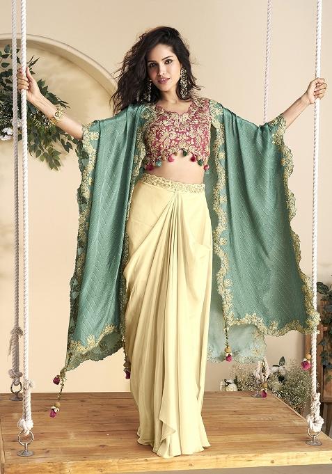 Maroon Embroidery Silk Kurta Set