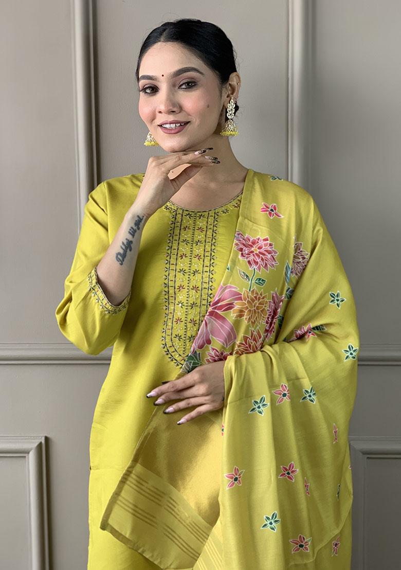 Liril Embroidery Viscose Kurti Set - Indya