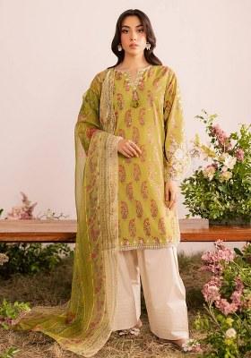 Mustard Embroidery Georgette Kurta Set