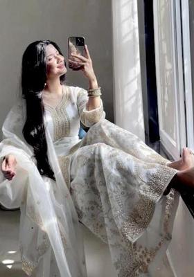 White Embroidery Pur Jimmy Choo Salwar Kameez