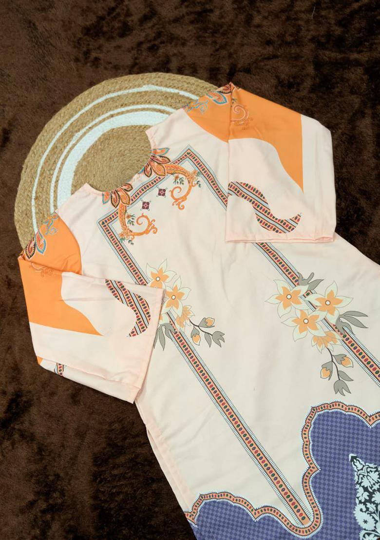 Brige Embroidery Viscose Reyon Kurti Set - Indya