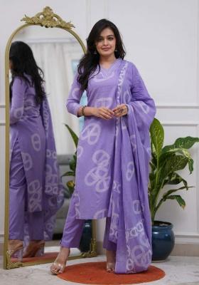 Blue Embroidery Viscose Chanderi Kurti Set