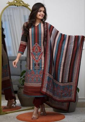 Multicolor Floral Print Rayon Kurta Set