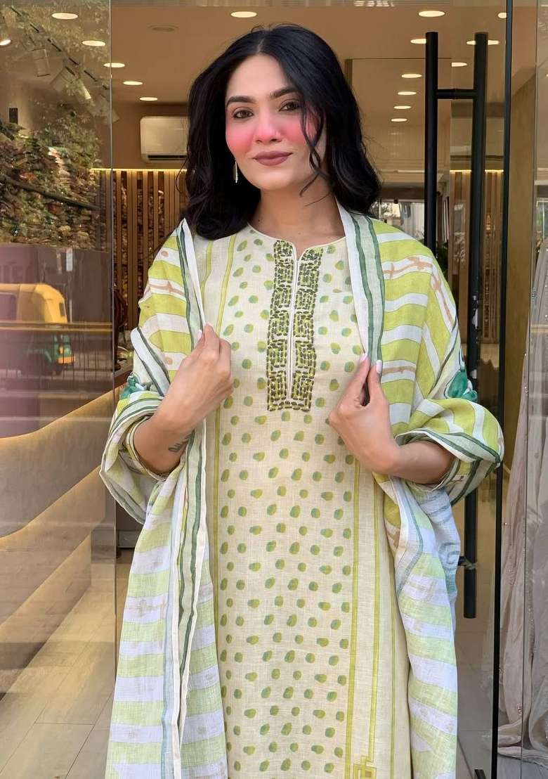 Multi Printed Silk Straight Kurta Set - Indya