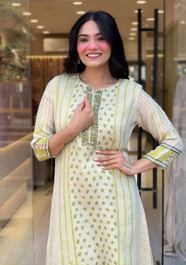 Multi Printed Silk Straight Kurta Set - Indya