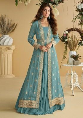 Grey Sequence Work Chinon Top And Shrug Set