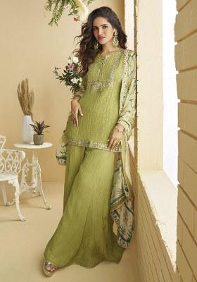 Mehendi Printed Chinon Salwar Suit